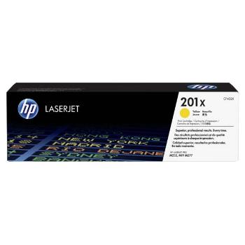 HP originál toner CF402X, yellow, 2300str., HP 201X, HP Color LaserJet MFP 277, Pro M252, 770g, O, žltá