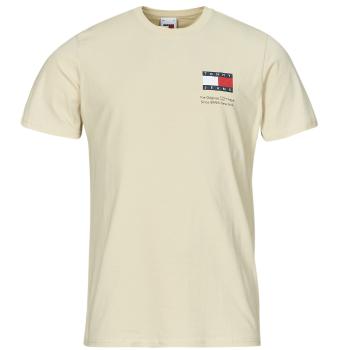 Tommy Jeans  TJM SLIM ESSENTIAL FLAG TEE EXT  Tričká s krátkym rukávom Béžová