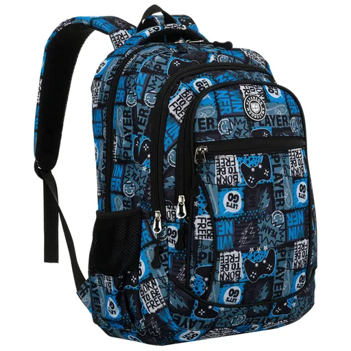 Mládežnícky školský batoh s herným motívom – priestranný, odolný a ľahký