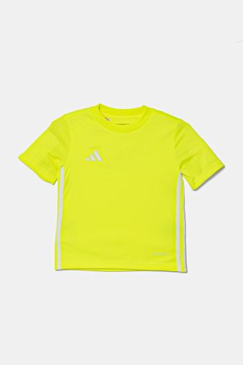 Detské tričko adidas Performance zelená farba, s nášivkou, IB4936