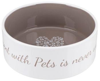 Trixie Pet's Home bowl, ceramic, 1.4 l/ř 20 cm, cream/taupe