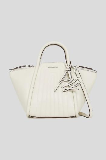 Kabelka Karl Lagerfeld biela farba, A3W30260