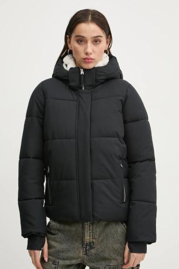 Bunda Hollister Co. dámska, čierna farba, prechodná, KI344-4654