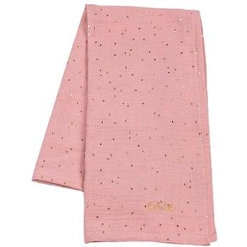 enie baby Mušelínová plienka 70 × 70 cm vínová so zlatými bodkami (533)