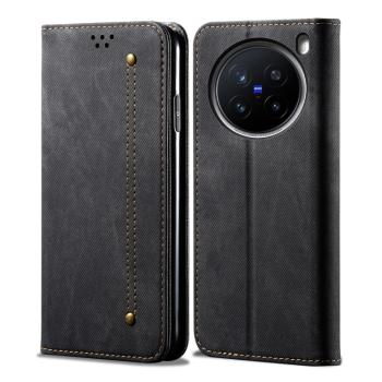 DENIM Peňaženkový kryt pre Vivo X200 Pro 5G čierny