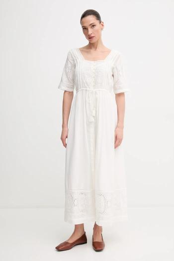 Šaty Pepe Jeans ELEANOR béžová farba, maxi, áčkový strih, PL953700