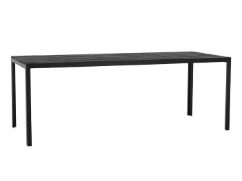 KONDELA Abelo záhradný stôl 205 cm čierna