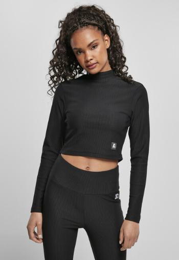 Ladies Starter Cropped Stretch Rib Turtleneck Longsleeve black - XS