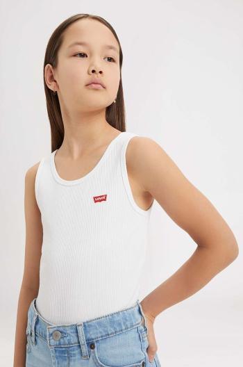 Detský top Levi's biela farba