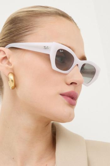 Slnečné okuliare Ray-Ban ZENA biela farba, 0RB4430