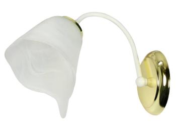 Nástenná lampa Bella 1X40W E14 Biela/Zlatá
