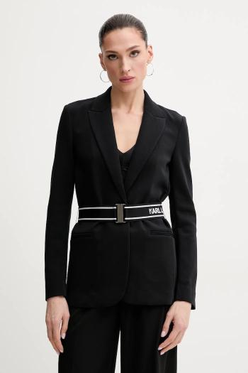 Sako Karl Lagerfeld čierna farba, jednoradové, jednofarebné, A2W20014