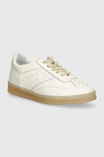 Kožené tenisky MM6 Maison Margiela biela farba, S59WS0212.P7016