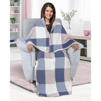 Pătură-sac TV Bellatex Korall Carouri albastru, 150 x 200 cm, albastru