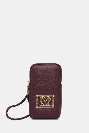 Puzdro na mobil Love Moschino bordová farba, JC5607PP1NLI0552
