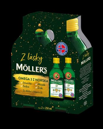 MÖLLERS Darčekové balenie omega 3 2 x 250 ml