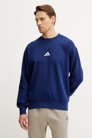 Mikina adidas Feelcozy pánska, tmavomodrá farba, s nášivkou, JE3792