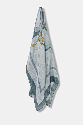 Šatka Guess KEFIAH modrá farba, vzorovaná, AW5350 VIS03