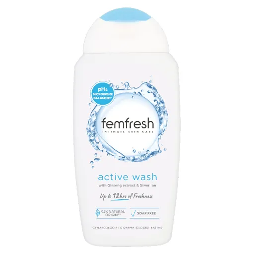 FEMFRESH Intímna umývacia emulzia Active s iónmi striebra 250 ml