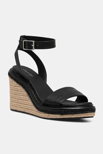 Kožené sandále Calvin Klein WEDGE SANDAL 70 - HE