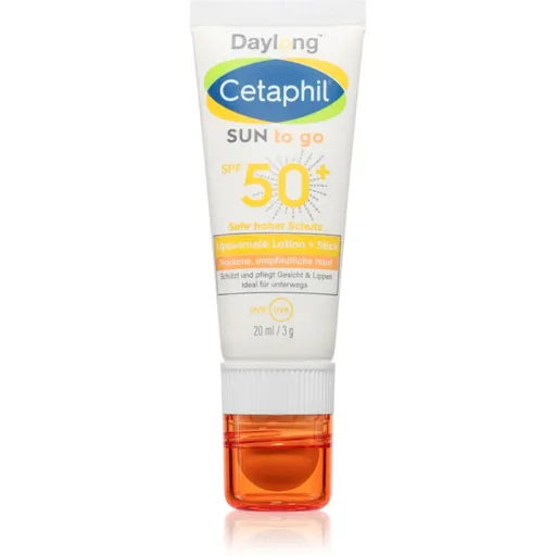 Daylong Cetaphil SUN To Go Liposomale Lotion + Stick opaľovací krém v tyčinke pre citlivú pleť SPF 50+ 20 ml