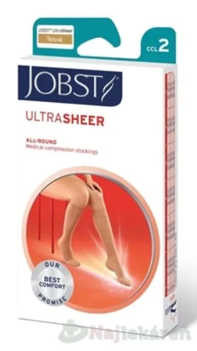 Jobst Ultra Sheer kompresívne lýtkové pančuchy so zatvorenou špičkou telové