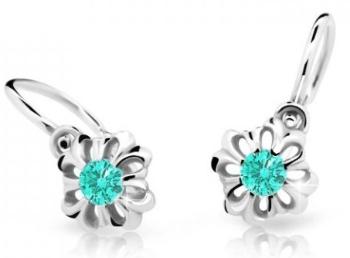 Cutie Jewellery Nežné detské náušnice z bieleho zlata C2208-10-X-2 svetlo zelená