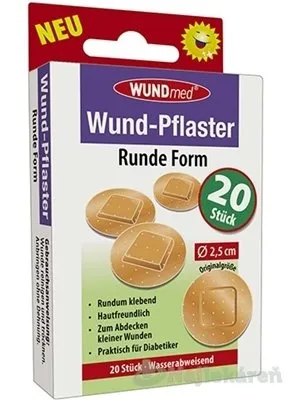 WUNDmed Kruhová náplasť Telová (priemer 2,5cm) 20ks