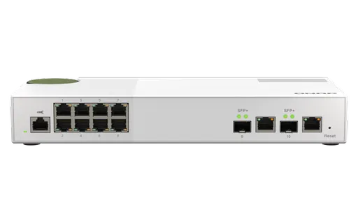 QNAP riadený switch QSW-M2108-2C (8x 2,5GbE RJ45 a 2x kombinované 10GbE SFP+ / RJ-45)