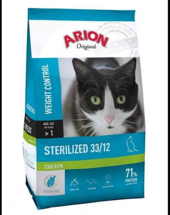 ARION Original Cat Sterilized Chicken 2 kg cu pui pentru pisica sterilizata