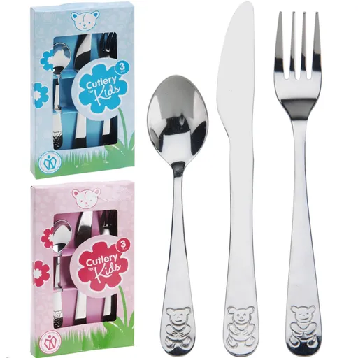 MAKRO - Príbor detský, 3-dielny Baby rôzne farby