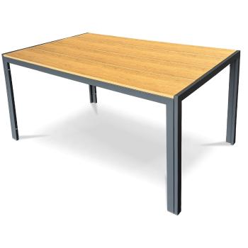 Autronic Záhradný stôl, kov, polywood, hnedý ,AZT-S1215 OAK