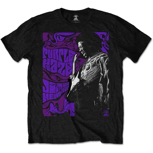 Jimi Hendrix tričko Purple Haze Čierna S