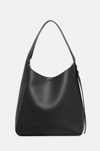 Kožená kabelka Tory Burch Romy Hobo čierna farba, 170964-001