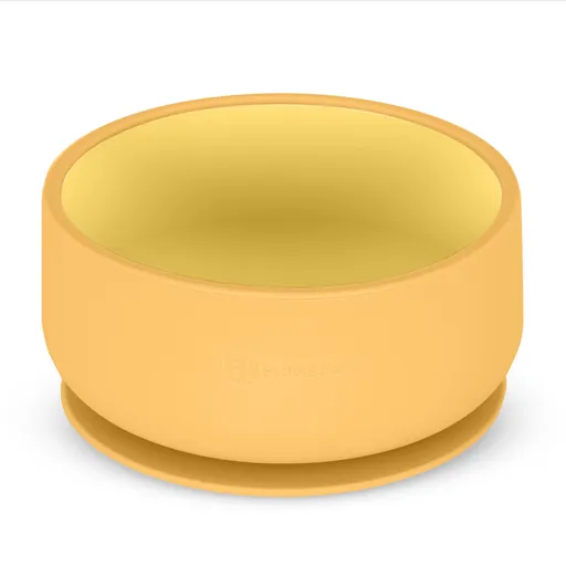 PETITE&MARS Miska dvojfarebná silikónová Take&Match Intense Ochre 6m+