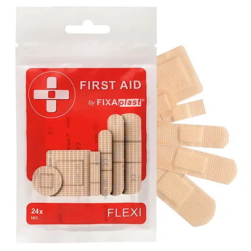 FIXAplast First aid flexi náplasť mix 24 kusov