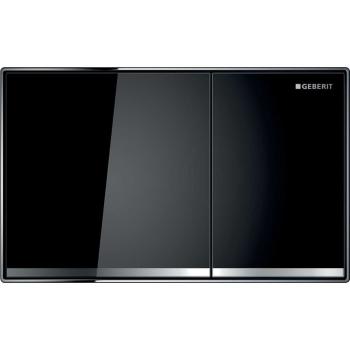 GEBERIT - Sigma60 Ovládacie tlačidlo splachovania, sklo/čierna 115.640.SJ.1