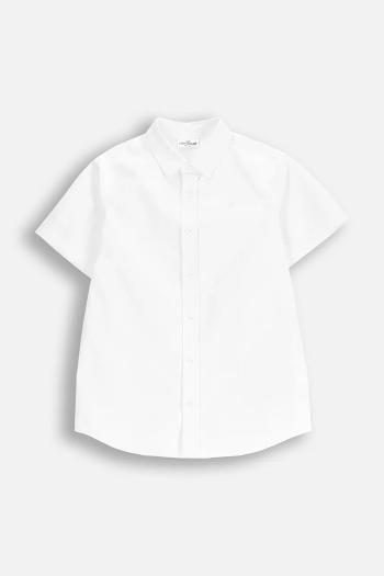 Detská bavlnená košeľa Coccodrillo biela farba, ELEGANT JUNIOR BOY