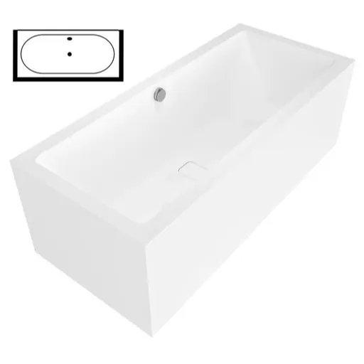 Polysan MARLENE D MONOLITH obdĺžniková vaňa 185x85 cm akrylát 71607MD