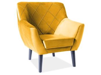 Signal Kreslo KIER 1  VELVET | wenge Farba: Curry / Bluvel 68