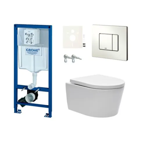 Cenově zvýhodněný závěsný WC set Grohe do lehkých stěn / předstěnová + WC SAT Brevis SIKOGRSBR2S