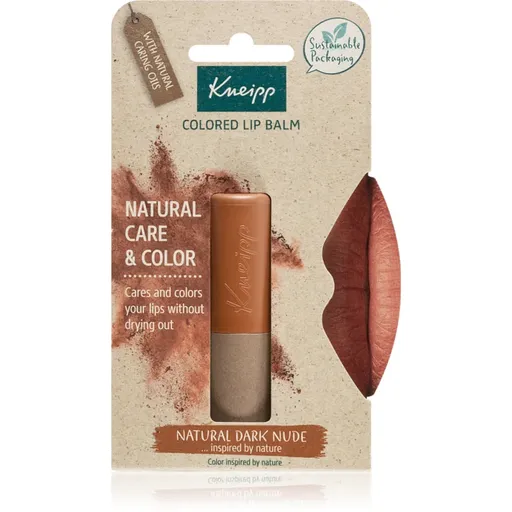 Kneipp Natural Care & Color tónovací balzam na pery odtieň Natural Dark Nude 3.5 g