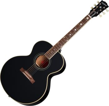 Epiphone J-180 LS Ebony Elektroakustická gitara Jumbo