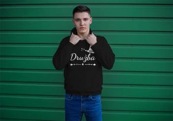 Personal Pánská mikina - Družba klobouček Barva: Čierna, Velikost - dospělý: XL