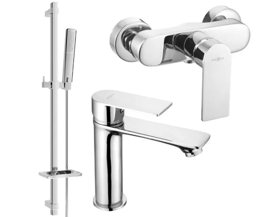 MEXEN/S - Royo DQ72 Set umývadlové a sprchové batérie s príslušenstvom, chróm 72204DQ72-00
