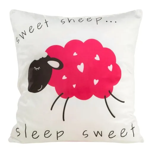 ArtFir Obliečka na vankúš KIDS 6 | biela/ružová 45 x 45 cm