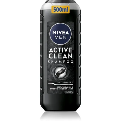 NIVEA MEN Active Clean hĺbkovo čistiaci šampón s aktívnym uhlím 500 ml