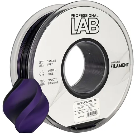Silk PLA Dual Color black purple | Prof. Lab