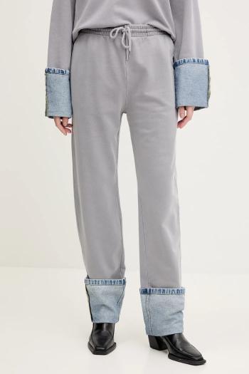 Tepláky Moschino Jeans dámske, šedá farba, vzorované, 0321 3228