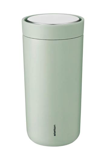 Termo hrnček Stelton Go To Click 400 ml zelená farba